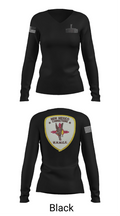 New Mexico Corrections Department 14647116 Women's Long Sleeve V-neck Shirt - 23