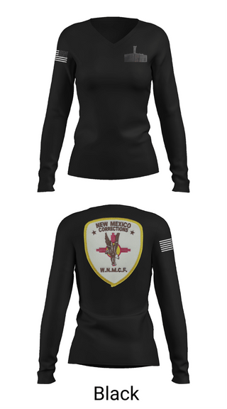 Womens Long Sleeve Vneck Shirt, New Mexico Corrections Department, Police, Teamtime, Team time, sublimation, custom sports apparel, team uniforms, spirit wear, spiritwear, sports uniforms, custom shirts, team store, custom team store, fundraiser sports, apparel fundraiser