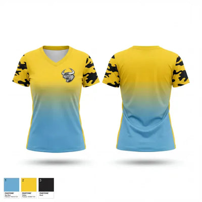 NBC BULLS 15155634 Women's Short Sleeve V-neck Shirt - 1