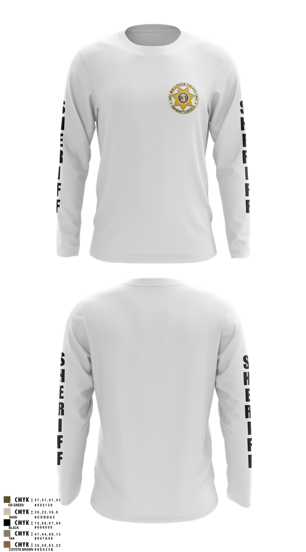 Long Sleeve Performance Shirt, Bollinger County Sheriff’s Office, Police, Teamtime, Team time, sublimation, custom sports apparel, team uniforms, spirit wear, spiritwear, sports uniforms, custom shirts, team store, custom team store, fundraiser sports, apparel fundraiser