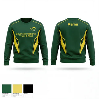 Crew Neck Sweatshirt, Southwick Regional Rams, Track & Field, Teamtime, Team time, sublimation, custom sports apparel, team uniforms, spirit wear, spiritwear, sports uniforms, custom shirts, team store, custom team store, fundraiser sports, apparel fundraiser