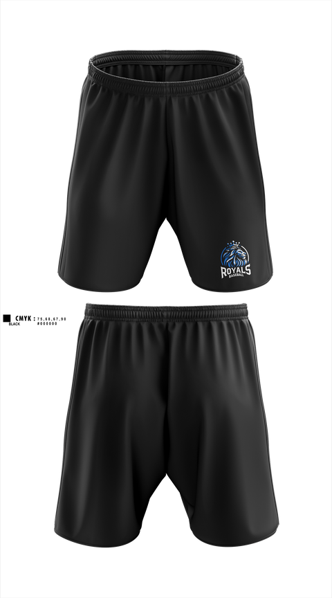 Athletic Shorts With Pockets, Royals, Baseball, Teamtime, Team time, sublimation, custom sports apparel, team uniforms, spirit wear, spiritwear, sports uniforms, custom shirts, team store, custom team store, fundraiser sports, apparel fundraiser
