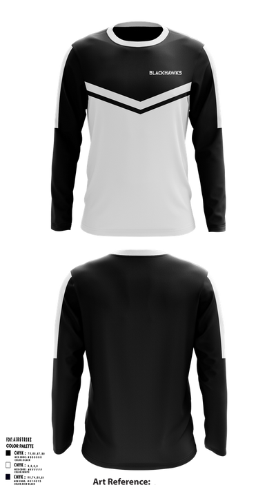 Blackhawks 62015928 Long Sleeve Performance Shirt 1