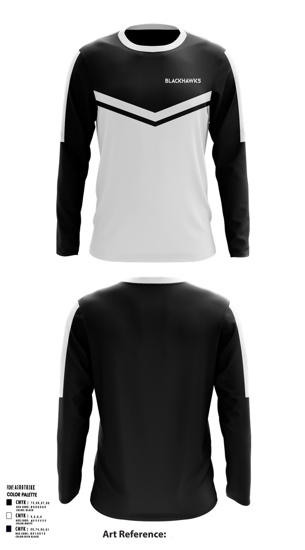 Long Sleeve Performance Shirt, Blackhawks, , Teamtime, Team time, sublimation, custom sports apparel, team uniforms, spirit wear, spiritwear, sports uniforms, custom shirts, team store, custom team store, fundraiser sports, apparel fundraiser