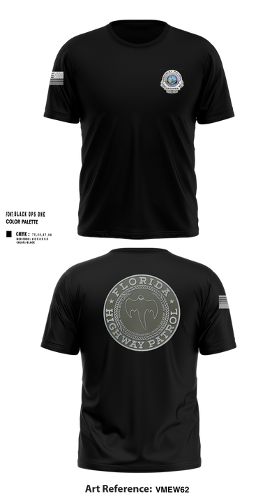 Florida Highway Patrol 5155523 Short Sleeve Performance Shirt - 100