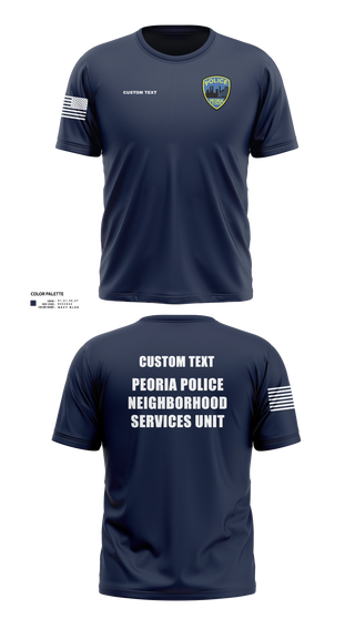 Short Sleeve Performance Shirt, Peoria Police Department, Police, Teamtime, Team time, sublimation, custom sports apparel, team uniforms, spirit wear, spiritwear, sports uniforms, custom shirts, team store, custom team store, fundraiser sports, apparel fundraiser