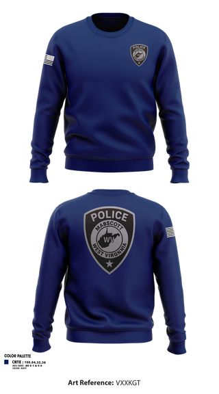 Crew Neck Sweatshirt, Mabscott Police Department, Police, Teamtime, Team time, sublimation, custom sports apparel, team uniforms, spirit wear, spiritwear, sports uniforms, custom shirts, team store, custom team store, fundraiser sports, apparel fundraiser