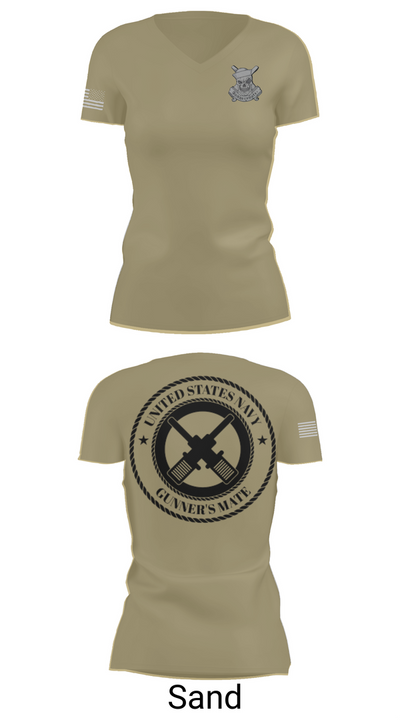 GUNNERSMATE 50688941 Women's Short Sleeve V-neck Shirt - 84