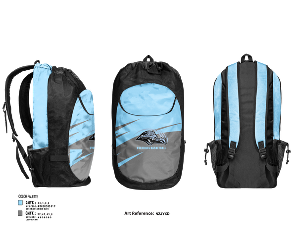 Gear Bag, Overhills High School Basketball, Men's Basketball, Teamtime, Team time, sublimation, custom sports apparel, team uniforms, spirit wear, spiritwear, sports uniforms, custom shirts, team store, custom team store, fundraiser sports, apparel fundraiser