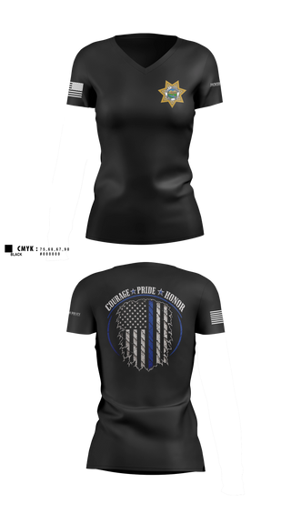 Womens Short Sleeve Vneck Shirt, Jackson Police Department, Police, Teamtime, Team time, sublimation, custom sports apparel, team uniforms, spirit wear, spiritwear, sports uniforms, custom shirts, team store, custom team store, fundraiser sports, apparel fundraiser