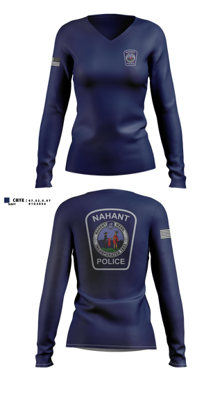 Womens Long Sleeve Vneck Shirt, Nahant Marine Unit, Police, Teamtime, Team time, sublimation, custom sports apparel, team uniforms, spirit wear, spiritwear, sports uniforms, custom shirts, team store, custom team store, fundraiser sports, apparel fundraiser