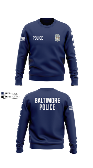 Crew Neck Sweatshirt, team name, Police, Teamtime, Team time, sublimation, custom sports apparel, team uniforms, spirit wear, spiritwear, sports uniforms, custom shirts, team store, custom team store, fundraiser sports, apparel fundraiser
