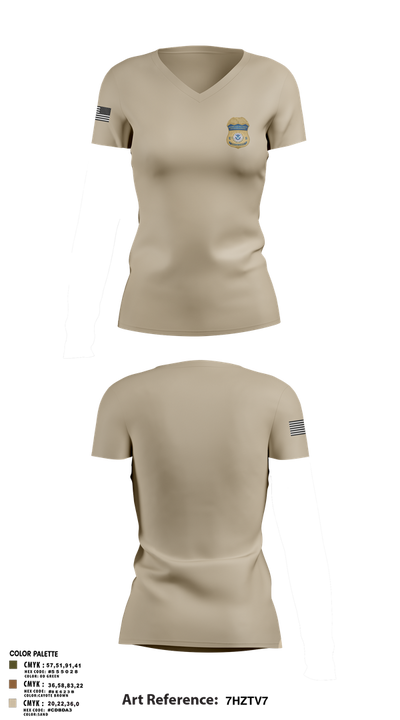 319th IEW Women's Short Sleeve V-neck Shirt - 4