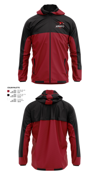 Windbreaker, HAWKS, Baseball, Teamtime, Team time, sublimation, custom sports apparel, team uniforms, spirit wear, spiritwear, sports uniforms, custom shirts, team store, custom team store, fundraiser sports, apparel fundraiser