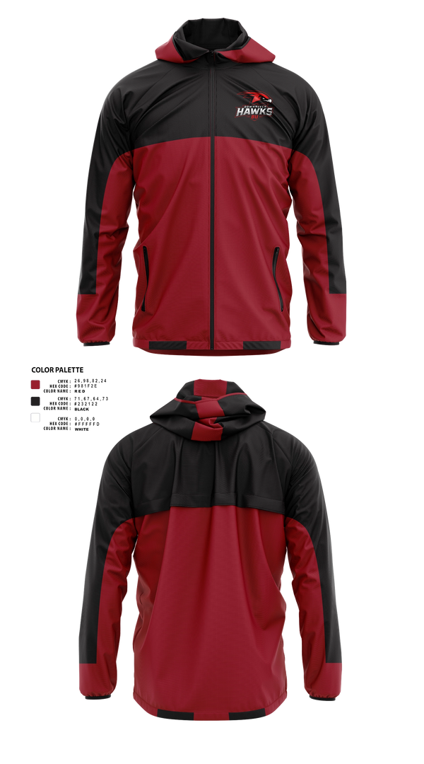 Windbreaker, HAWKS, Baseball, Teamtime, Team time, sublimation, custom sports apparel, team uniforms, spirit wear, spiritwear, sports uniforms, custom shirts, team store, custom team store, fundraiser sports, apparel fundraiser