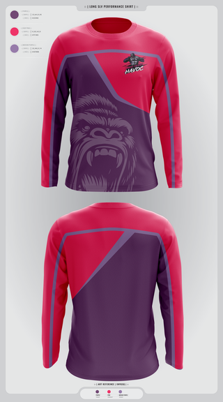 Long Sleeve Performance Shirt, West texas Havoc, Baseball, Teamtime, Team time, sublimation, custom sports apparel, team uniforms, spirit wear, spiritwear, sports uniforms, custom shirts, team store, custom team store, fundraiser sports, apparel fundraiser