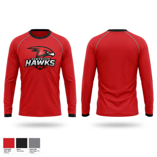 Long Sleeve Performance Shirt, Downriver Hawks, Baseball, Teamtime, Team time, sublimation, custom sports apparel, team uniforms, spirit wear, spiritwear, sports uniforms, custom shirts, team store, custom team store, fundraiser sports, apparel fundraiser