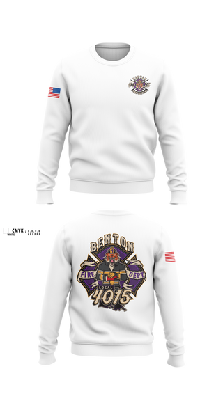 Crew Neck Sweatshirt, Benton Fire, Fire Department, Teamtime, Team time, sublimation, custom sports apparel, team uniforms, spirit wear, spiritwear, sports uniforms, custom shirts, team store, custom team store, fundraiser sports, apparel fundraiser