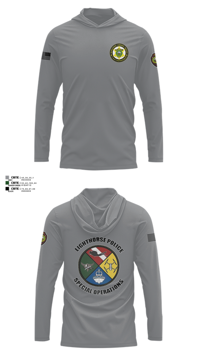 Muscogee Nation Special Operations 96454937 Long Sleeve Performance Shirt with hood - 2