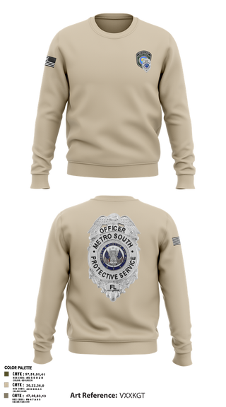 Crew Neck Sweatshirt, METRO SOUTH PROTECTIVE SERVICE, , Teamtime, Team time, sublimation, custom sports apparel, team uniforms, spirit wear, spiritwear, sports uniforms, custom shirts, team store, custom team store, fundraiser sports, apparel fundraiser