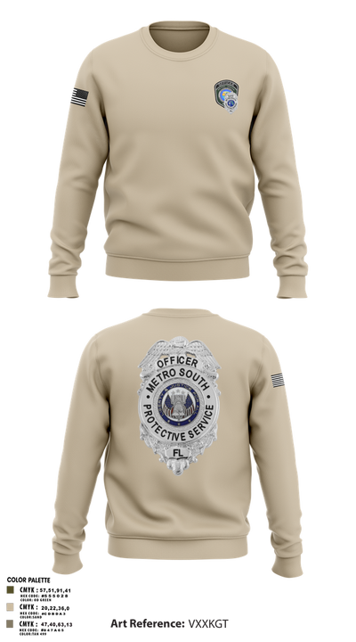 METRO SOUTH PROTECTIVE SERVICE 25947378 Crew Neck Sweatshirt - 2
