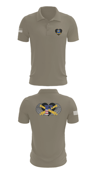 Freedom BTRY, 1-320th FAR 56639766 Short Sleeve Performance Polo - 67