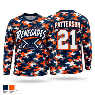 Long Sleeve Performance Shirt, Renegades, Ice Hockey, Teamtime, Team time, sublimation, custom sports apparel, team uniforms, spirit wear, spiritwear, sports uniforms, custom shirts, team store, custom team store, fundraiser sports, apparel fundraiser