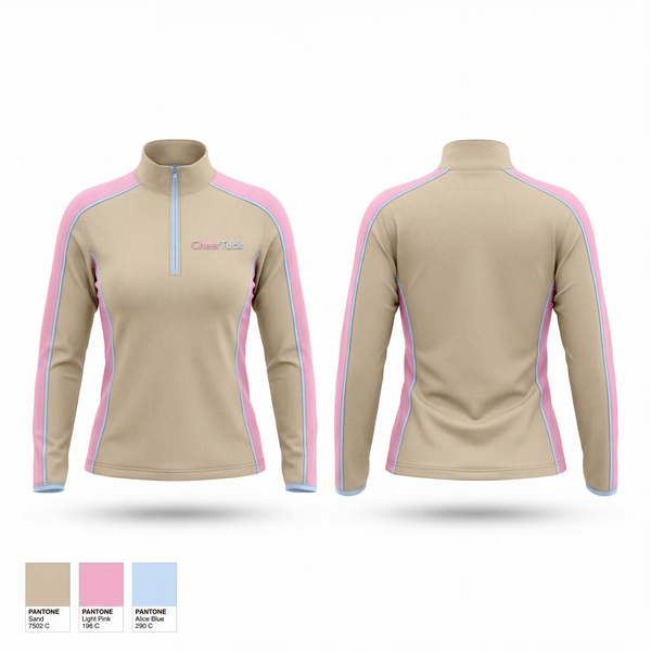 Quarter Zip Jacket, CheerTuck, Cheer, Teamtime, Team time, sublimation, custom sports apparel, team uniforms, spirit wear, spiritwear, sports uniforms, custom shirts, team store, custom team store, fundraiser sports, apparel fundraiser