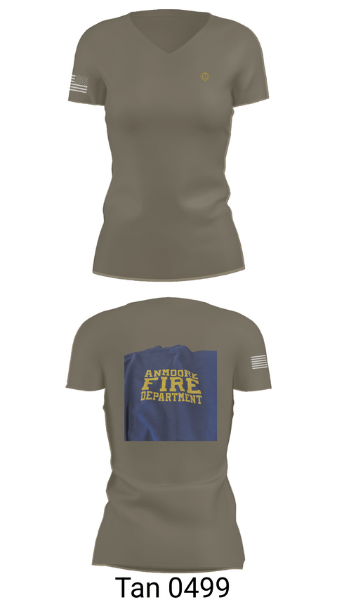Womens Short Sleeve Vneck Shirt, Anmoore Fire Department, Fire Department, Teamtime, Team time, sublimation, custom sports apparel, team uniforms, spirit wear, spiritwear, sports uniforms, custom shirts, team store, custom team store, fundraiser sports, apparel fundraiser