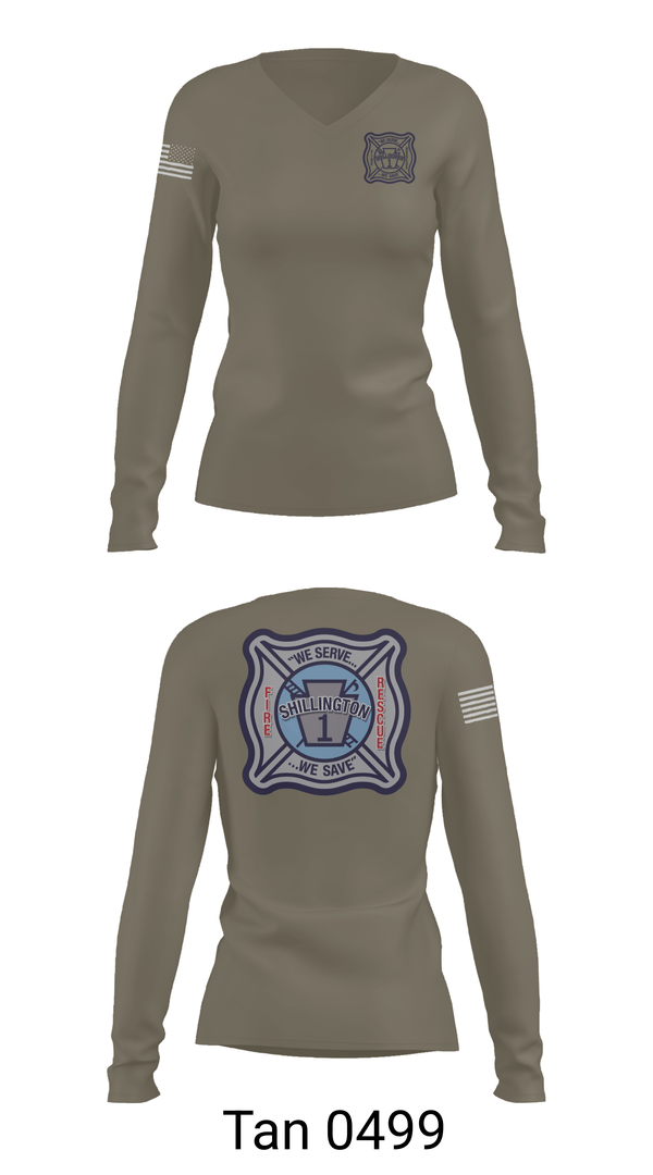 Womens Long Sleeve Vneck Shirt, SHILLINGTON FIRE DEPARTMENT, Fire Department, Teamtime, Team time, sublimation, custom sports apparel, team uniforms, spirit wear, spiritwear, sports uniforms, custom shirts, team store, custom team store, fundraiser sports, apparel fundraiser