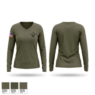 Womens Long Sleeve Vneck Shirt, TRT, Police, Teamtime, Team time, sublimation, custom sports apparel, team uniforms, spirit wear, spiritwear, sports uniforms, custom shirts, team store, custom team store, fundraiser sports, apparel fundraiser