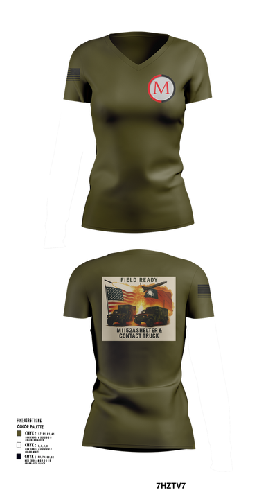 ManTech 79829219 Women's Short Sleeve V-neck Shirt - 101