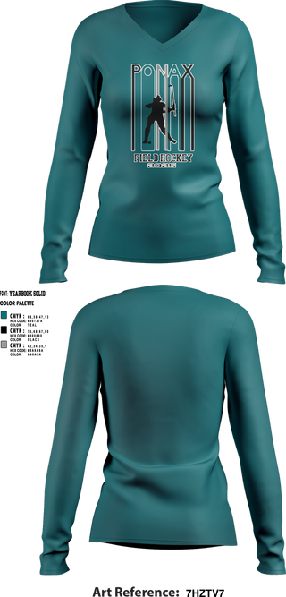 Womens Long Sleeve Vneck Shirt, Massaponax Field Hockey, Field Hockey, Teamtime, Team time, sublimation, custom sports apparel, team uniforms, spirit wear, spiritwear, sports uniforms, custom shirts, team store, custom team store, fundraiser sports, apparel fundraiser