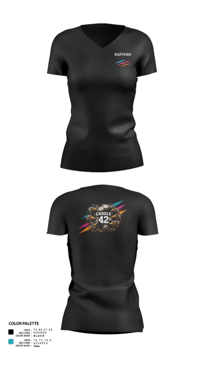RAPTORS FC 55469198 Women's Short Sleeve V-neck Shirt - 22