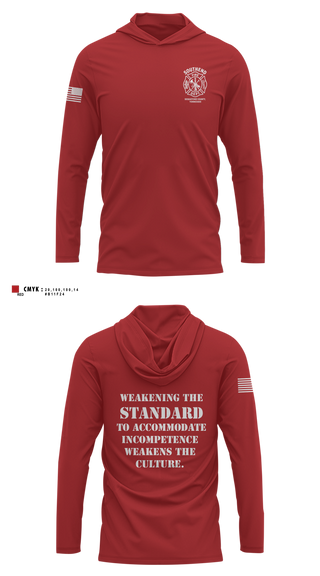 Long Sleeve Performance Shirt with hood, SOUTHEND FIRE DEPARTMENT, Fire Department, Teamtime, Team time, sublimation, custom sports apparel, team uniforms, spirit wear, spiritwear, sports uniforms, custom shirts, team store, custom team store, fundraiser sports, apparel fundraiser