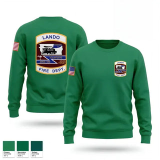Crew Neck Sweatshirt, Lando Fire Department, Fire Department, Teamtime, Team time, sublimation, custom sports apparel, team uniforms, spirit wear, spiritwear, sports uniforms, custom shirts, team store, custom team store, fundraiser sports, apparel fundraiser