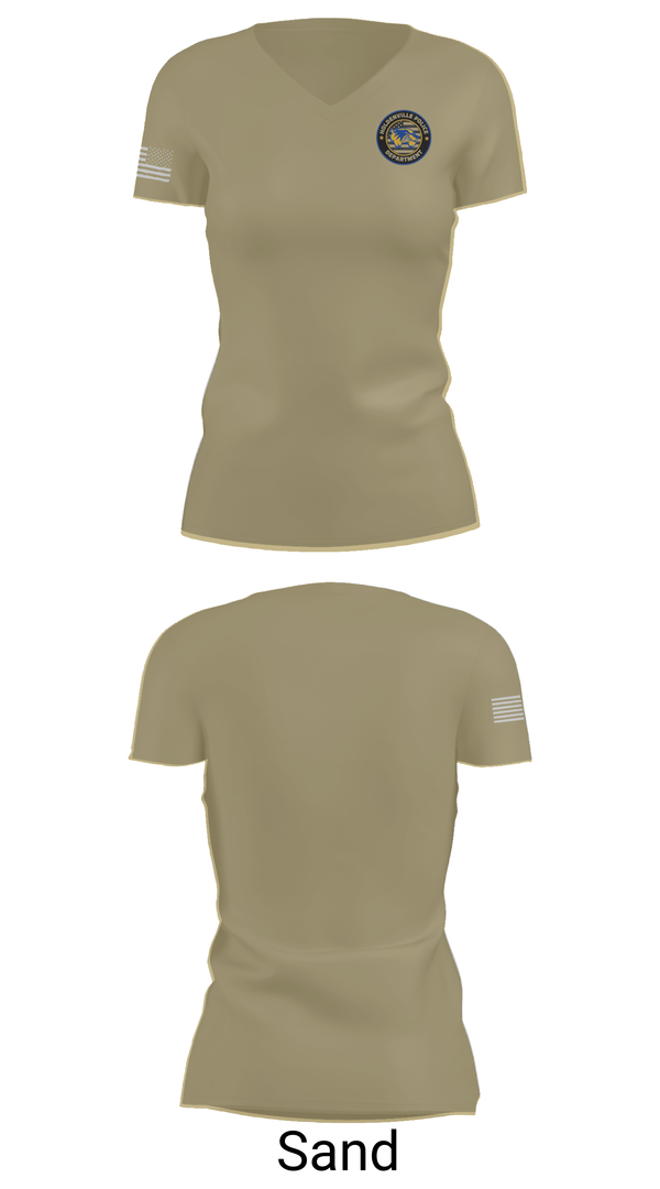 Womens Short Sleeve Vneck Shirt, Holdenville PD, Police, Teamtime, Team time, sublimation, custom sports apparel, team uniforms, spirit wear, spiritwear, sports uniforms, custom shirts, team store, custom team store, fundraiser sports, apparel fundraiser