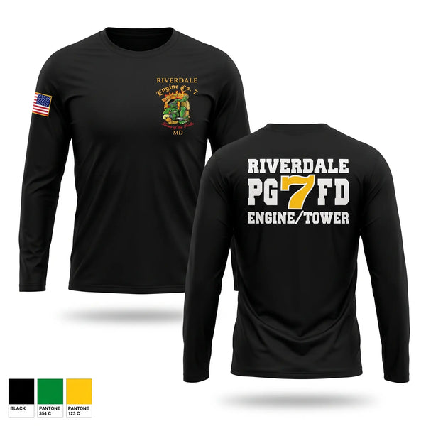 Long Sleeve Performance Shirt, RIVERDALE FIRE DEPARTMENT, Fire Department, Teamtime, Team time, sublimation, custom sports apparel, team uniforms, spirit wear, spiritwear, sports uniforms, custom shirts, team store, custom team store, fundraiser sports, apparel fundraiser