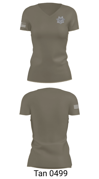Coalinga Police Department Women's Short Sleeve V-neck Shirt - 65