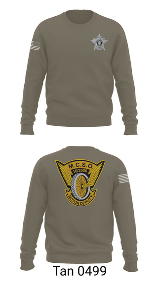 Crew Neck Sweatshirt, MCSO Motors, Police, Teamtime, Team time, sublimation, custom sports apparel, team uniforms, spirit wear, spiritwear, sports uniforms, custom shirts, team store, custom team store, fundraiser sports, apparel fundraiser