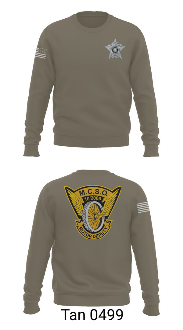 Crew Neck Sweatshirt, MCSO Motors, Police, Teamtime, Team time, sublimation, custom sports apparel, team uniforms, spirit wear, spiritwear, sports uniforms, custom shirts, team store, custom team store, fundraiser sports, apparel fundraiser