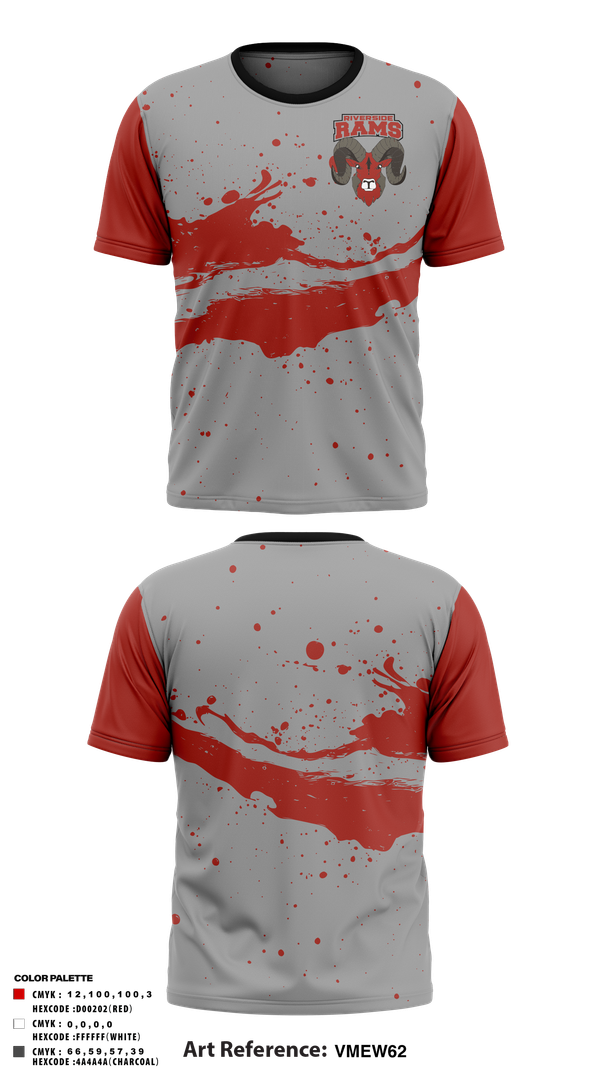 Short Sleeve Performance Shirt, Riverside Rams, , Teamtime, Team time, sublimation, custom sports apparel, team uniforms, spirit wear, spiritwear, sports uniforms, custom shirts, team store, custom team store, fundraiser sports, apparel fundraiser