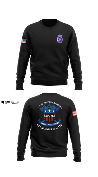 Crew Neck Sweatshirt, Mountaineer Chapter Adjutant General Regimental Association, Army, Teamtime, Team time, sublimation, custom sports apparel, team uniforms, spirit wear, spiritwear, sports uniforms, custom shirts, team store, custom team store, fundraiser sports, apparel fundraiser