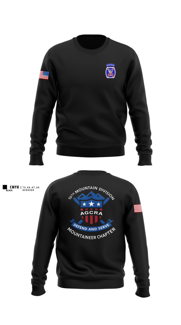 Crew Neck Sweatshirt, Mountaineer Chapter Adjutant General Regimental Association, Army, Teamtime, Team time, sublimation, custom sports apparel, team uniforms, spirit wear, spiritwear, sports uniforms, custom shirts, team store, custom team store, fundraiser sports, apparel fundraiser