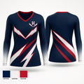 BlueStreaks 19797943 Women's Long Sleeve V-neck Shirt - 1