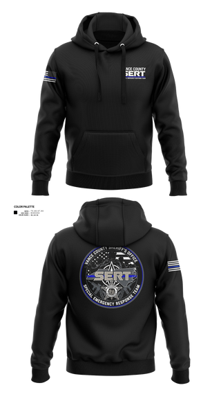 Hoodie, Vance County Sheriff Office S.E.R.T, Police, Teamtime, Team time, sublimation, custom sports apparel, team uniforms, spirit wear, spiritwear, sports uniforms, custom shirts, team store, custom team store, fundraiser sports, apparel fundraiser