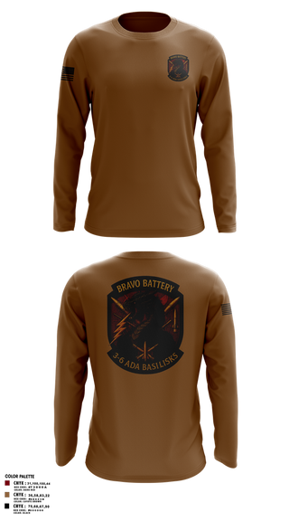 Long Sleeve Performance Shirt, Bravo 3-6 ADA, Army, Teamtime, Team time, sublimation, custom sports apparel, team uniforms, spirit wear, spiritwear, sports uniforms, custom shirts, team store, custom team store, fundraiser sports, apparel fundraiser