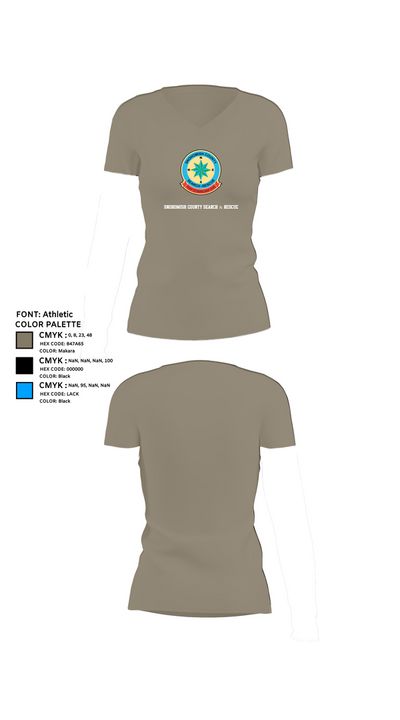 Snohomish County Search & Rescue Women's Short Sleeve V-neck Shirt - 29