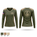 KLAMATH NATIONAL FOREST Women's Long Sleeve V-neck Shirt - 1