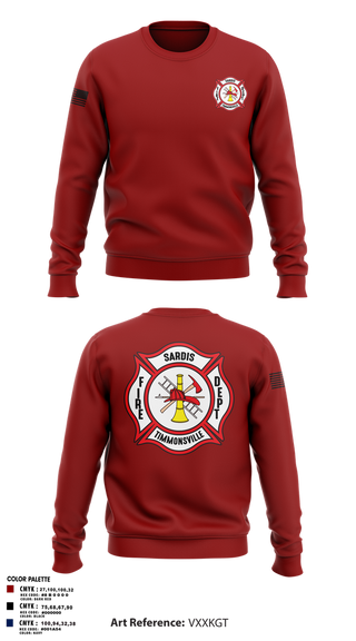 Crew Neck Sweatshirt, Sardis-Timmonsville fire department station 1, , Teamtime, Team time, sublimation, custom sports apparel, team uniforms, spirit wear, spiritwear, sports uniforms, custom shirts, team store, custom team store, fundraiser sports, apparel fundraiser